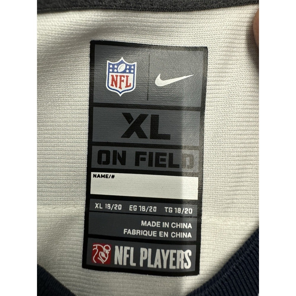 Rob Gronkowski Reebok New England Patriots Authentic On-Field White Youth XL - Picture 6 of 8
